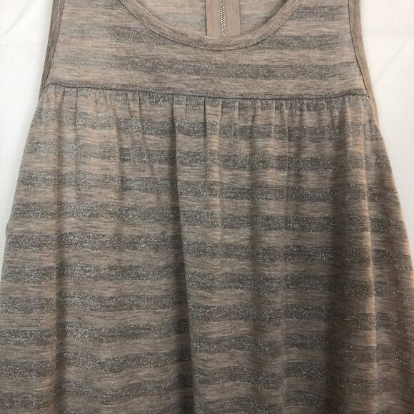 American Eagle Sleeveless Striped Metallic Swing Top Size Medium - Picture 4 of 11